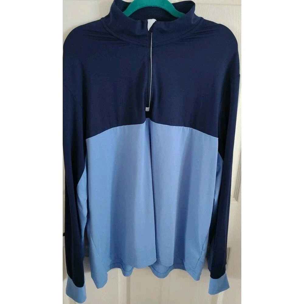 Polo Golf Ralph Lauren Stretch Wicking Sz XXL Pullover Lightweight 1/4 Zip Blue